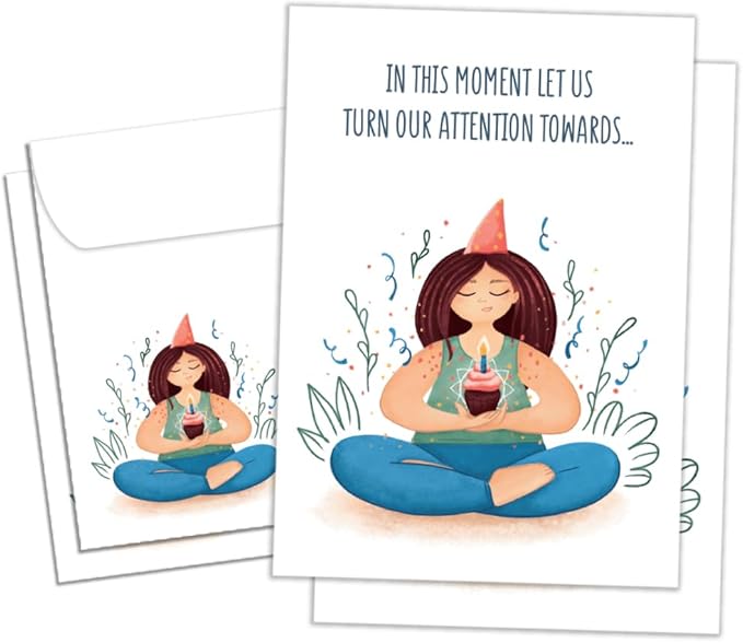 Tree-Free Greetings - Birthday Cards - Artful Designs - 2 Cards + Matching Envelopes - Made in USA - 100% Recycled Paper - 5"x7" - In This Moment (GT65340)