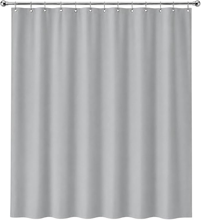 Dependable Industries inc. Essentials Premium 6 Guage PEVA Shower Curtain Liner - PVC Free Magnetized Bottom Odorless with Rustproof Grommets (Silver)