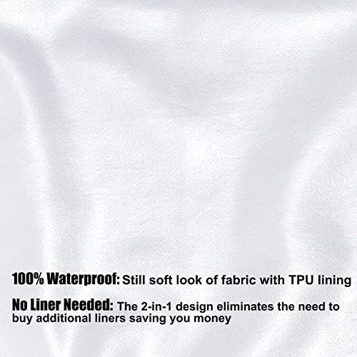 Ultimate Waterproof Extra Long Fabric Shower Curtain or Liner 72x90, Breathable TPU & Machine Washable, Use for Bath Tub/Stall in Home and Hotel, White, 72"x90"