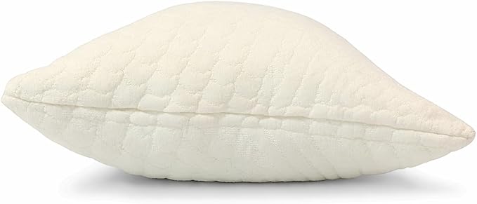 ORGANIC TEXTILES 100% Handmade Organic Shredded Latex Bed Pillow with Organic Cotton Removable Cover - (Travel, Pack of 2)