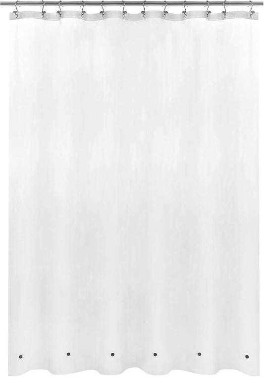 Mrs Awesome Long Shower Curtain Liner with 6 Magnets 72 x 78 inch, PEVA 8G Thick & Heavy Duty Plastic Shower Curtain for Bathroom, Waterproof,72x78, Frost