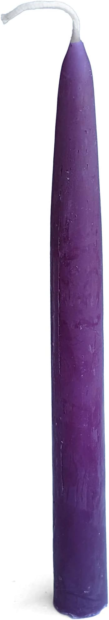 100% Pure Beeswax Taper Candles - All-Natural Handmade Decorative & Dipped Smokeless Unscented Candles for Christmas, Advent, and Hanukkah, Purple Cosmos, 8.5 Inches, 12 Candle Set, by BeeTheLight