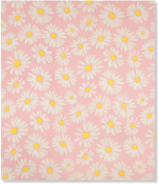 Pink Chrysanthemum Beeswax Fresh-Keeping Cloth for Food, Set Of 3 Organic Wax Wraps for Food Reusable Cut Beeswax Food Wraps