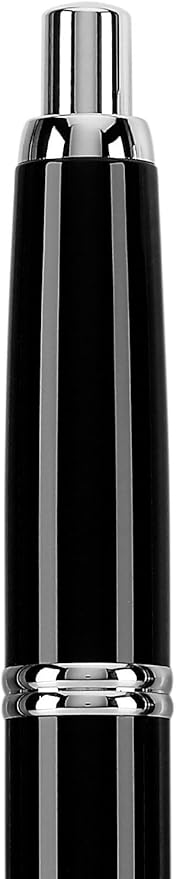 PILOT Vanishing Point Collection Refillable & Retractable Fountain Pen, Black Barrel with Rhodium Accents, Blue Ink, Extra Fine Nib (60341)