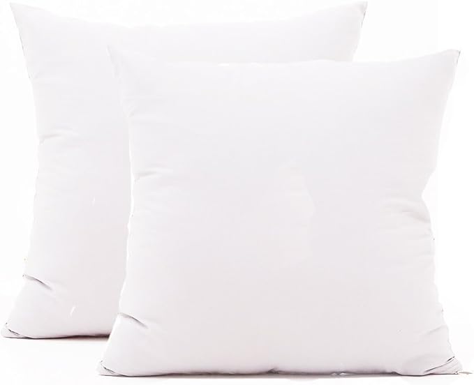 TAOSON 100% Cotton 300 Thread Count 2pc / Pair Pillow Cover Pillowcase Pillow Protector Cushion Cover with Hidden Zipper Only Cover No Insert - European, White 26 x 26 inch