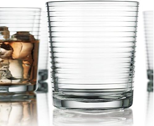 Glaver's Drinking Glasses 24 Piece Glass Set, 8-7 Oz. Highball Glasses, 8-13 Oz. Whiskey Rocks, And 8 7 Oz Juice Glasses. Ideal for Water, Juice, Cocktails, and Iced Tea. Dishwasher safe