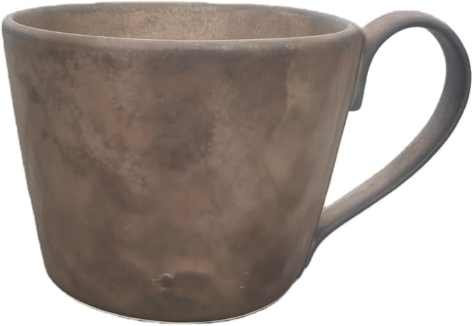 Vintage Ceramic Coffee Mug (with Handle), Handcrafted Lead-Free Ceramic Artistic Latte Cappuccino Espresso Tassee with Coffee Spoon, Coffee Mug, Tea Cup, Milk Tea Cup, 11.5oz