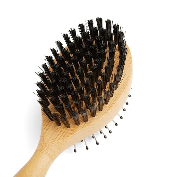 Well & Good by Petco Bamboo Pin and Bristle Dog Brush for All Coats, Small
