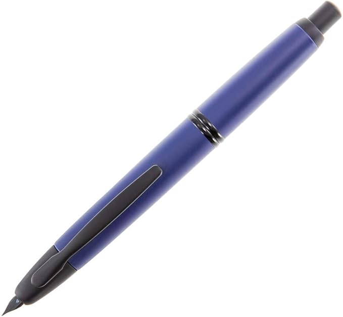 PILOT Vanishing Point Collection Refillable & Retractable Fountain Pen, Matte Blue Barrel, Medium Nib (60597)