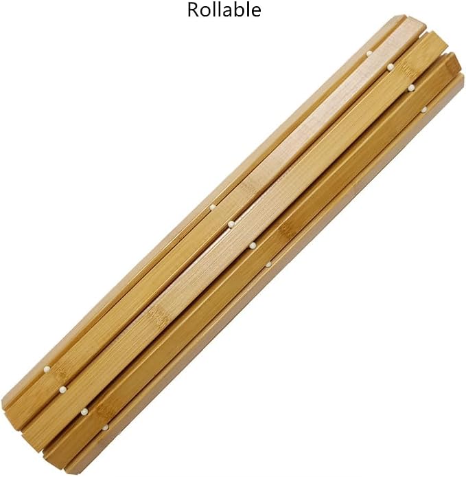 HJJKKH Bath Mat Rayon Derived from Bamboo, Foldable Floor Shower Bath Mat for Bathroom, Bathtub, Shower, Sauna, Hot Tub