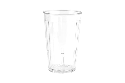 G.E.T. 8808-1-CL-EC Heavy-Duty Shatterproof Plastic Faceted Tumblers, 8 Ounce, Clear (Set of 4)