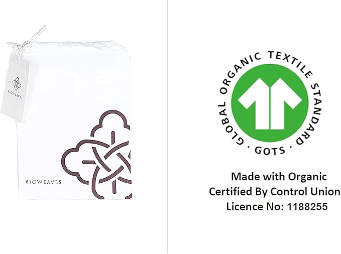 Bioweaves 100% Organic Cotton Breathable Pillow Protectors GOTS Certified with Zipped Closure – Youth - 16” x 22”, 2-Pack
