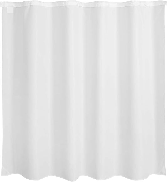 Barossa Design Fabric Snap-in Replacement Liner 70" x 69" - Use for Hotel Style Shower Curtain, Removable & Machine Washable, Water-Repellent - White, 70x69