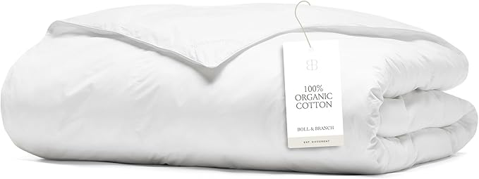 BOLL & BRANCH Down Alternative Duvet Insert - King/Cal King, Ultraweight - Luxury Shell - Hypoallergenic Primaloft Luxury Down Alternative Fill