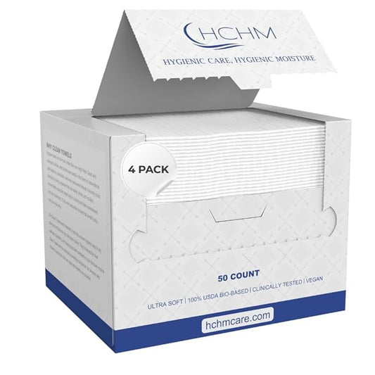 Face Towels, 10"×12" Disposable Face Towel, Face Towelettes XL, Ultra Soft Makeup Remover Dry Wipes, Thick Face Towel for Sensitive Skin, 50 Count (4 Pack)