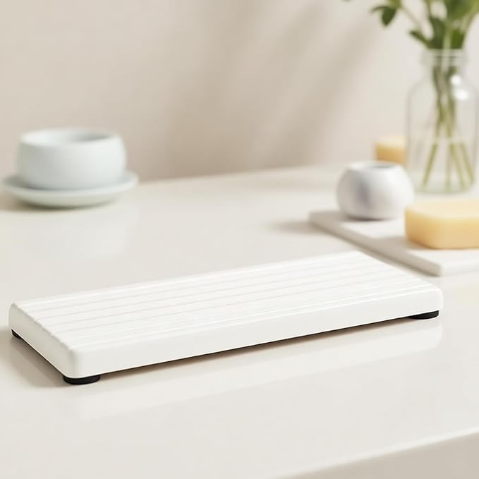 Multipurpose Diatomite Tray for Cosmetics Sponge Soap Dishes Quick Dry Stone Plate Space Saving Organizers Water Absorption Stone Tray