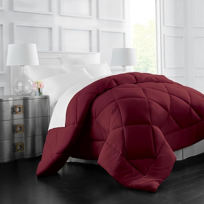 King/California King Down Alternative Comforter, All-Season Duvet Insert with Corner Tabs, Box-Stitch, Soft Microfiber, Machine Washable, 104"x98"