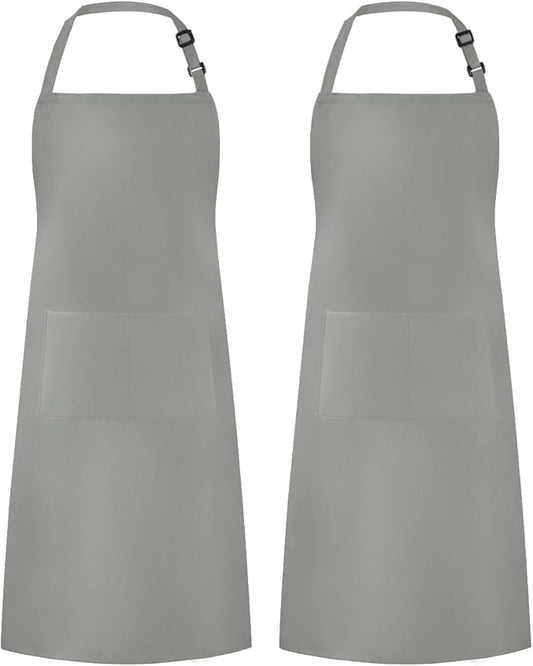 Syntus Apron for Men Women, Adjustable Cooking Kitchen Chef Aprons with 2 Pockets