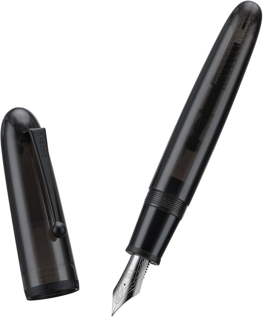 Jinhao 9019 DaDao Series Fountain Pen, Size 8 Extra Fine Nib with Large Ink Converter, Transparent Black Acrylic Design Smooth Writing Pen