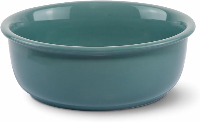 Wordcam 28oz Ceramic Dog Bowls, Durable Modern Pet Food and Water Bowls for Small Medium Dogs and Cats, Replacement Bowls for Wordcam SS03 Model (Dark Green)