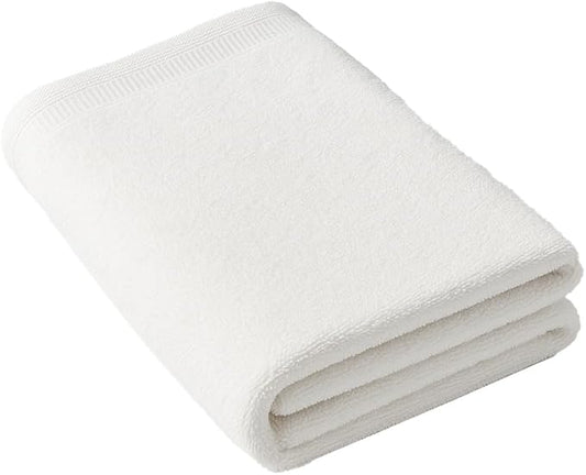 ORGANIC TEXTILES 100% Organic Cotton Bath Towel (White), GOTS Certified, Highly Absorbent, Skin Sensitive, Plush Soft and Luxurious, Machine Washable, Premium Design, Durable