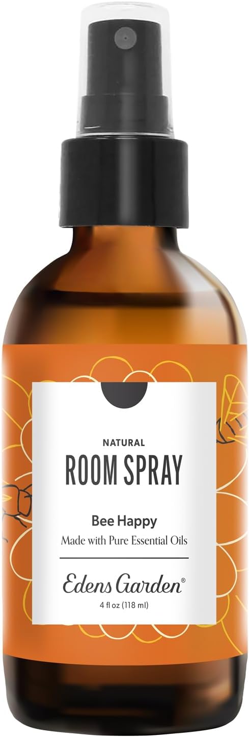 Edens Garden Bee Happy Room Spray, All Natural & Made with Essential Oils (Great Home Air Freshener - Try Using On Pillows & Linens for Sleep), 4 oz