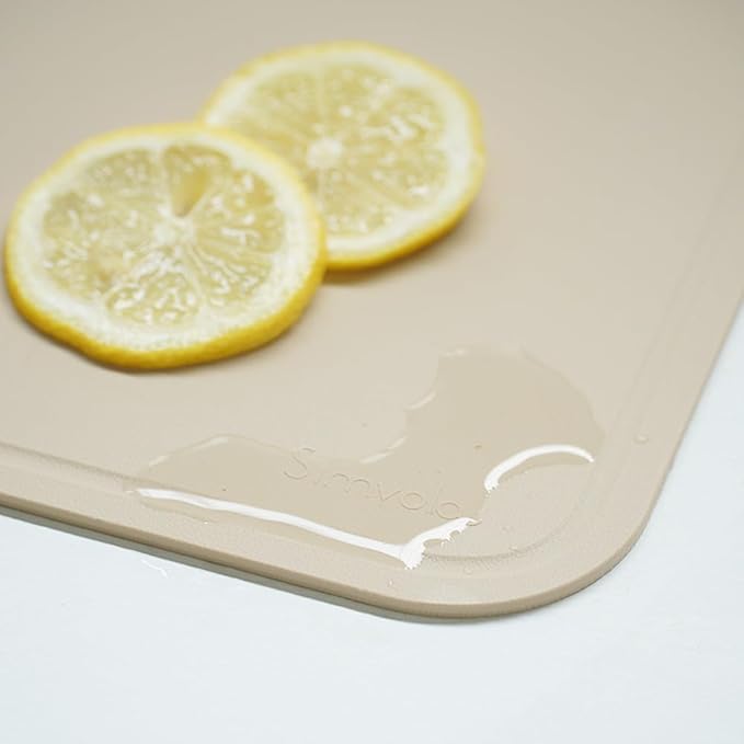 Flexible Cutting Board – Premium TPU Cutting Mat, Thick, Knife Friendly, Non-Slip, Dishwasher Safe Kitchen Prep Board, Made in Korea, Beige Large (1 Pack)