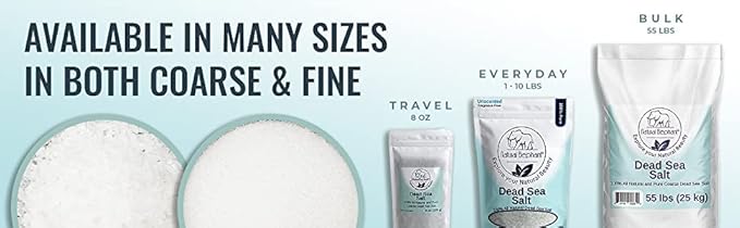 Natural Elephant Dead Sea Bath Salt | 10 Pound Bag (160oz) | 100% Natural and Pure| Coarse Grain | Ideal for Baths and Soaks