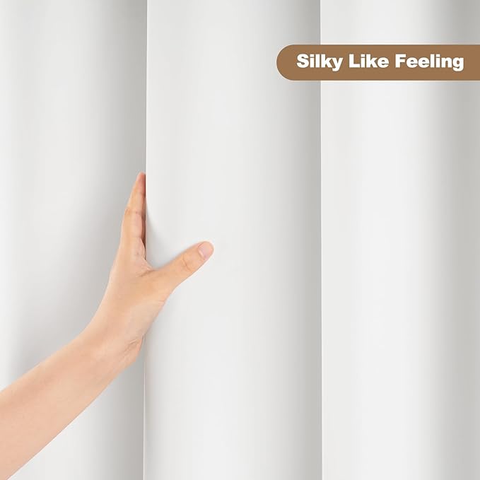 UFRIDAY White Long Shower Curtain Liner 72 x78 inch Premium PEVA,Heavy Duty Shower Curtain with 3 Weighted Magnets, Plastic Waterproof Bath Curtains with 12 Hooks