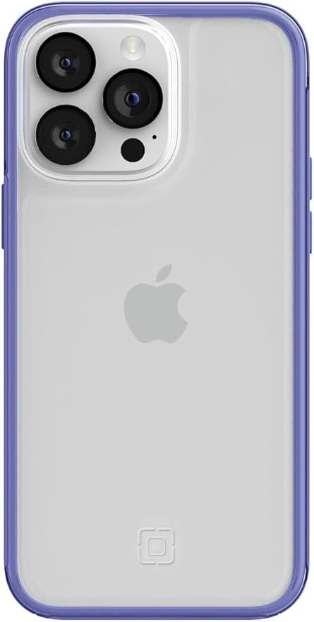 Incipio Organicore Clear Case for iPhone 14 Pro Max – Slim Protection, Drop-Resistant, Precision Fit, Eco-Friendly, Durable Plant-Based Materials, Wireless Charging Compatible – Lavender Violet/Clear