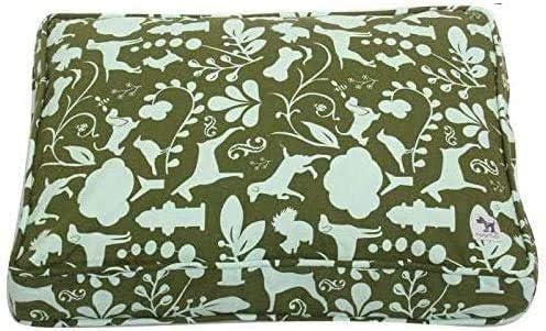 Molly Mutt Dog Crate Pad Cover, 100% Cotton Canvas Mat for Dog or Puppy Crate Bed, Durable, Washable, and Free of Harmful Chemicals, Pre-Shrunk, 30"x21"x2.5", Amarillo by Morning