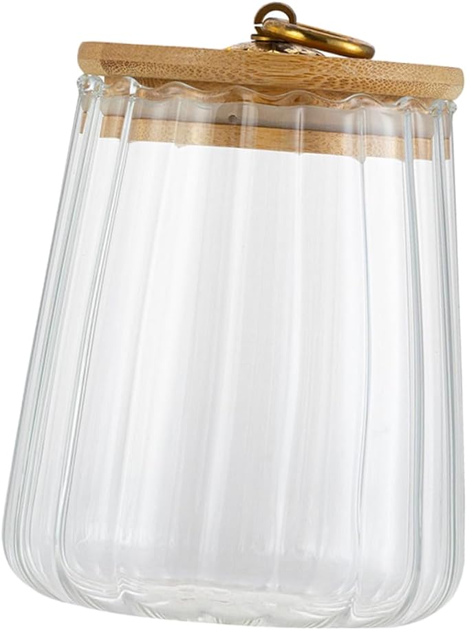Borosilicate Glass Storage Jars Glass Jar Bamboo Lid Airtight Seal for Kitchen Food Storage