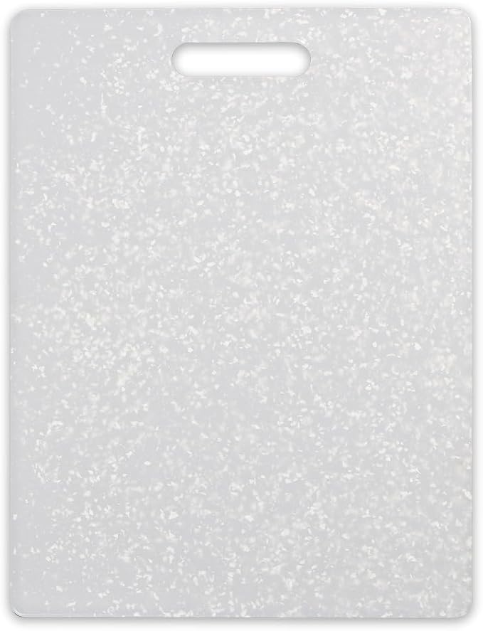 Dexas Original Jelli Cutting Board with Handle, 11 by 14.5 inches, White Granite Pattern