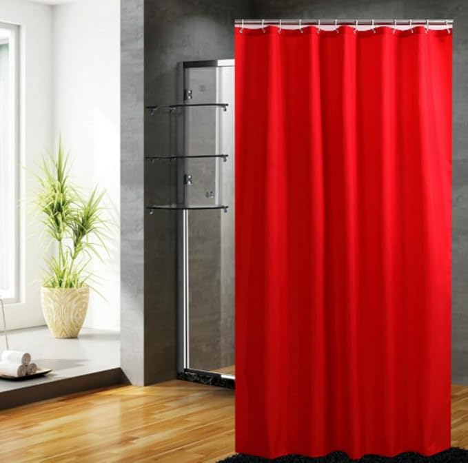 Shower Curtain Liner, 72" W X 72''H - PVC-Free, 6G PEVA Shower Curtain with 12 Rust Proof Grommets and Magnet-Weighted Bottom Hem - Moisture Stain Proof Shower Curtain Liner (Dark Red)