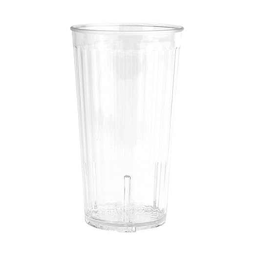 G.E.T. 8822-1-CL Heavy-Duty Shatterproof Plastic Faceted Tumblers, 22 Ounce, Clear (Set of 12)