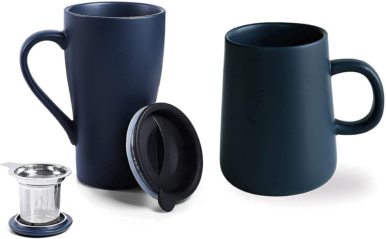 Tea Cup set, Matte Ceramic Coffee Mug, Both Hot & Cold Beverage Tea Mug, suitable for Dishwasher & Microwave & Oven