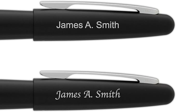 Goldspot Personalized Pilot Metropolitan Classic Fountain Pen in Custom Engraved Pen in Black