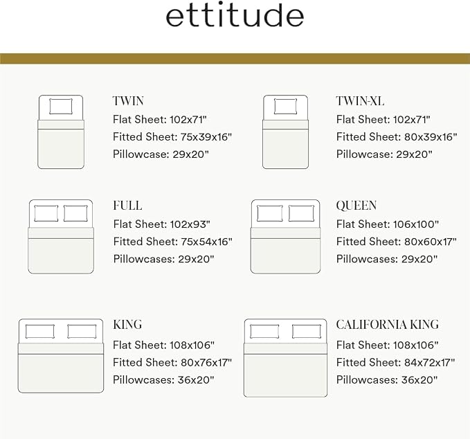 ettitude 100% Lyocell Organic King Pillowcase Set of 2, Slate Gray | Cooling Sateen Pillowcases with Envelope Closure for Hot Sleepers or Sensitive Skin, Hypoallergenic, Sustainable, OEKO-TEX