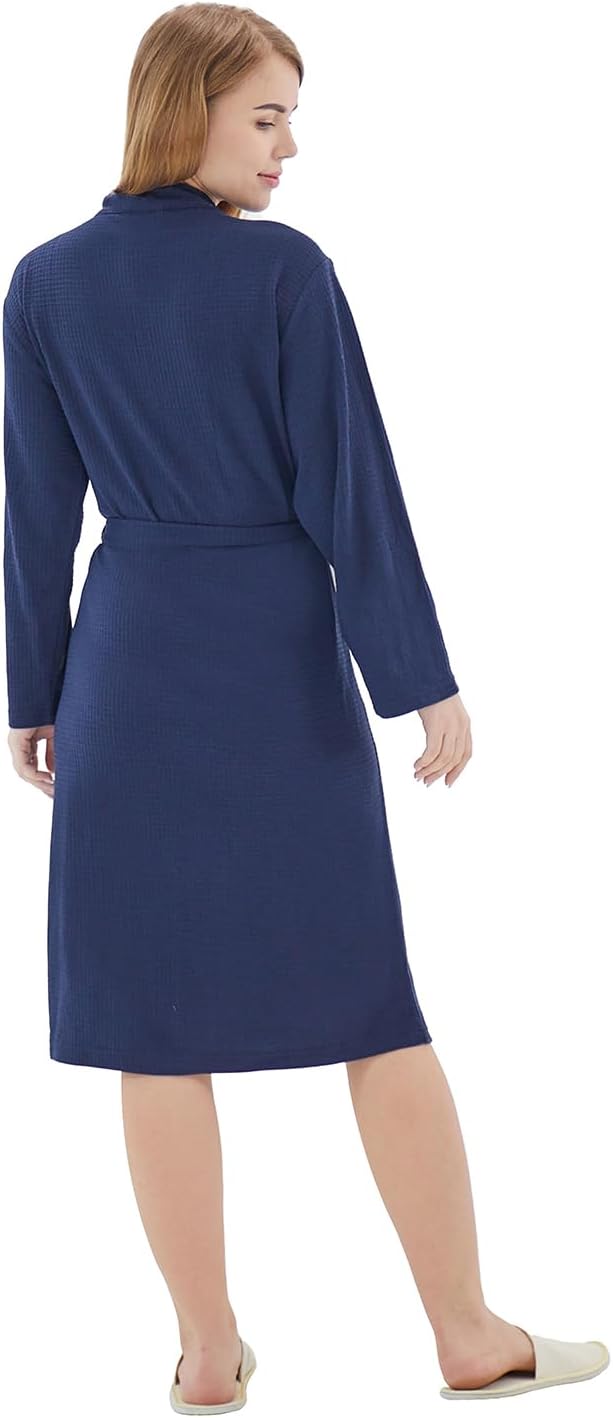 Women's Robes Luxury cotton Lightweight Summer Long Plus Size BathRobes for Women Soft Kimono Spa Knit Waffle Robes