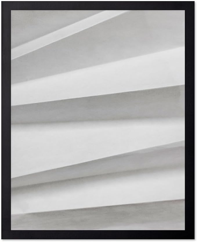 Monem Art Minimalist Paper Fold Abstract Print - Scandinavian Monochrome Texture Poster - Wall Decor for Living Room, Bedroom or Office - 18x24 Unframed Wall Art by Mareike Bohmer