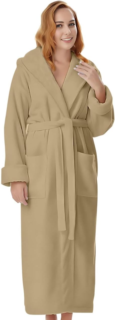 KAHAF COLLECTION Cotton Terry Robes for Women and Men, Terry Shawl Collar Bathrobe, ONE SIZE - UNISEX Men & Women Spa Robe