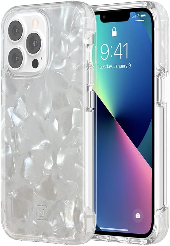 Incipio Design Series Case for iPhone 13 Pro – Slim Protective Case with Scratch-Resistant Finish, Lightweight Fashionable Cover, Wireless Charging Compatible, Everyday Protection - Pearlescent