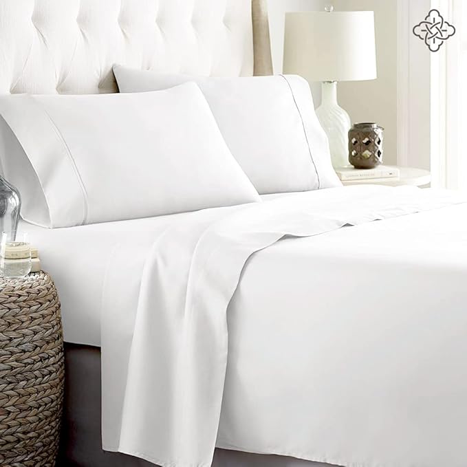 BIOWEAVES Sheet Set & Quilted Set | GOTS Certified Organic Cotton | Queen Size, White