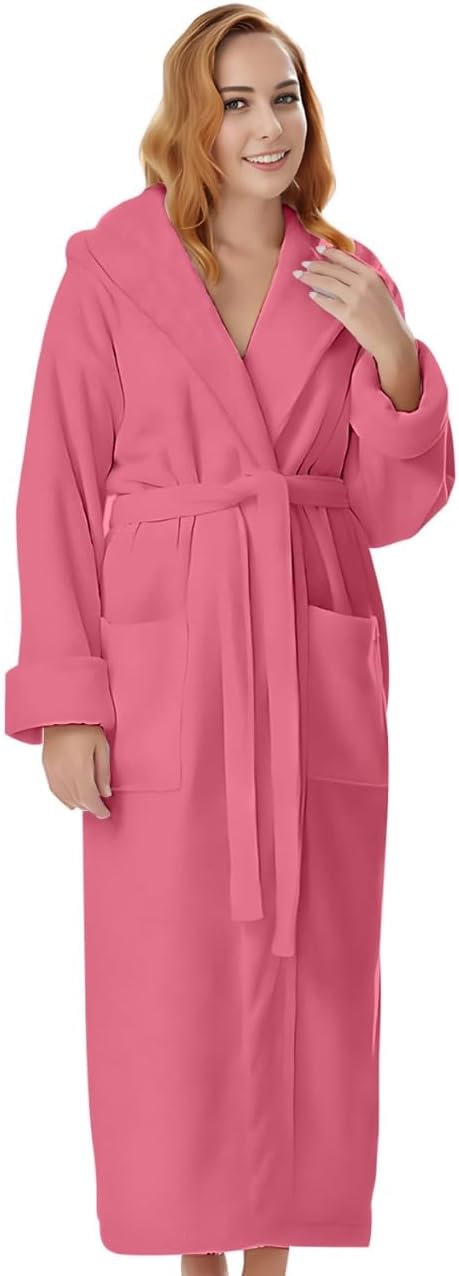 KAHAF COLLECTION Cotton Terry Robes for Women and Men, Terry Shawl Collar Bathrobe, ONE SIZE - UNISEX Men & Women Spa Robe