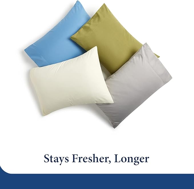 Cosy House Collection Premium Rayon Derived from Bamboo Pillowcases | Ultra Soft, Cooling & Breathable Bedding - Set of 2 (Standard/Queen, Cream)