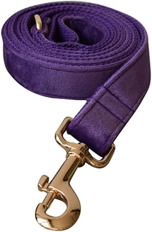 Velvet Dog Collar and Leash Set with Quick Release Metal Buckle | Bright & Stylish Leash and Collar Set, Soft Heavy Duty Pet Collars Adjustable for Samll Medium Large Dogs or Cats