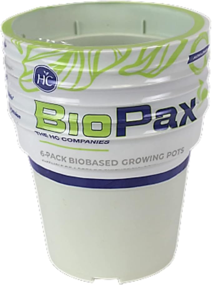 The HC Companies Biopax 4 Inch Eco-Friendly, Biodegradable Plant Pots - Perfect for Seed Starting or Vegetables (Set of 6)