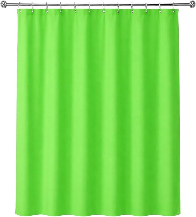 Lime Green PEVA Shower Curtain Liner 70x72 | Waterproof, Rust Resistant Metal Grommets