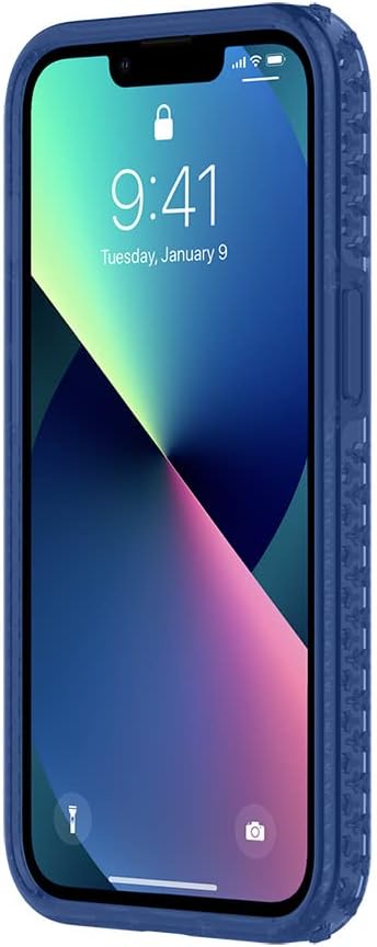 Incipio Grip Series Case for 6.1-Inch iPhone 13 Pro, Classic Blue/Clear