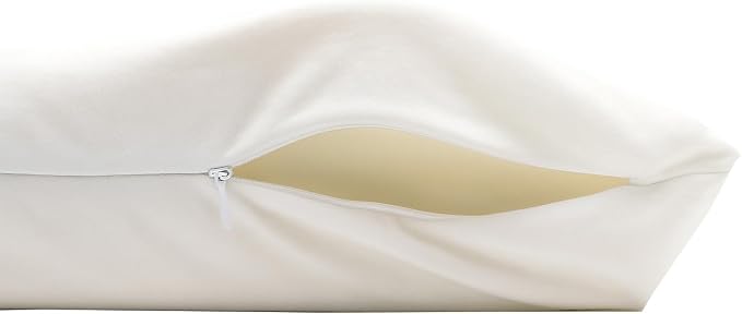 ORGANIC TEXTILES Organic Latex Contour Pillow with Organic Cotton Cover - GOTS & GOLS Certified, Ergonomic Contour Design, Bed Pillow, Spine Support - (High-Loft, Soft) - Pack of 1